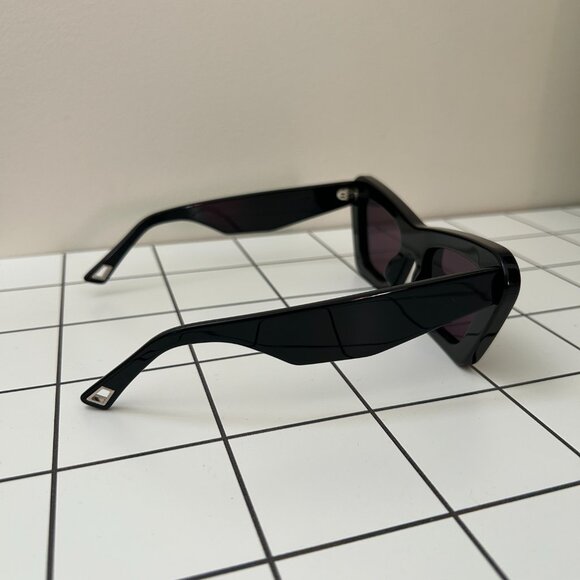 Afends Sundae Driver Cat Eye Sunglasses – Gloss Black Bio-Acetate, Oversized - Picture 5 of 5